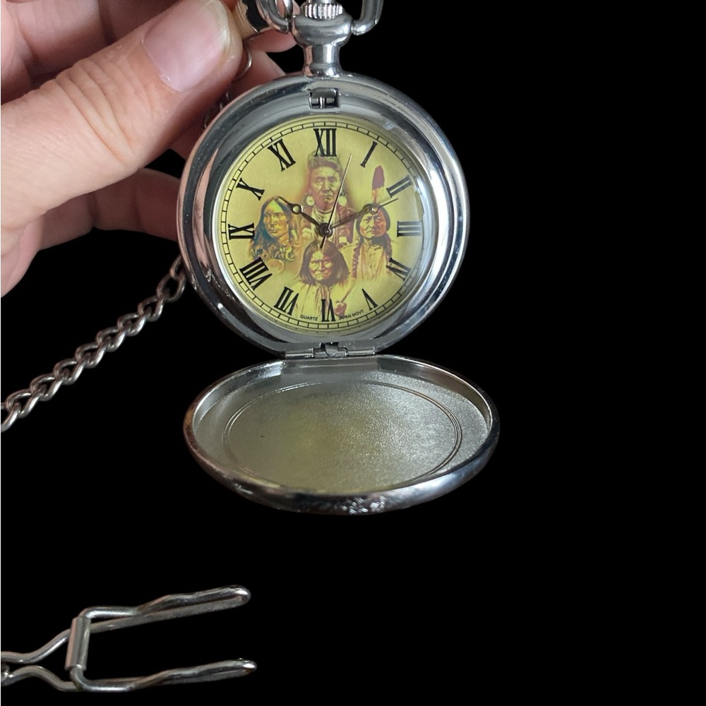 Thunderbird Silver tone  Pocket Watch - Picture 3 of 3